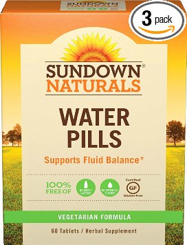 Sundown NaturalsNatural Herbal Water Pills, 60 Tablets (Pack of 3)