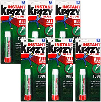 All Purpose Krazy Glue, Precision-Tip Applicator, 0.07oz (6 Pack)