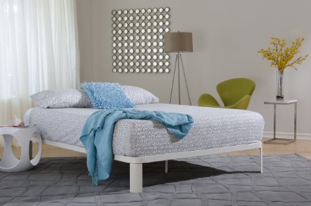 Instyle Furnishings' Lunar Platform Bed Available in Black, Grey, and White and in Twin, Full, Queen, and King (King, White)