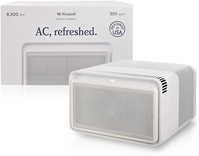 Windmill Air Conditioner: Smart Home AC - Easy to Install - Quiet - Energy Efficient - Side Insulation - Auto-Dimming LED Display - App and Voice-Enabled - 8,300 BTU