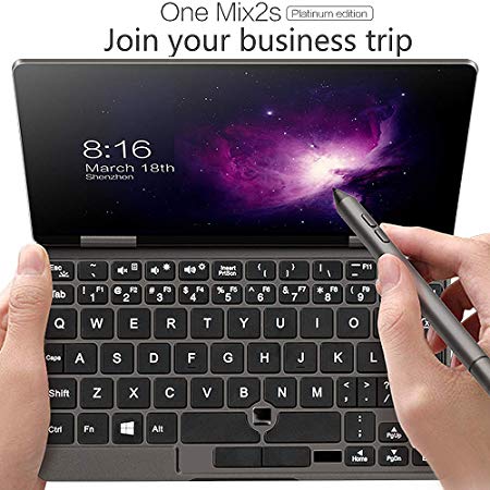 [Platinum Edition] One Netbook One Mix 2S Yoga [CPU: Intel 8th CoRE I7-8500Y] 7" Pocket Mini Laptop Ultrabook Windows 10 Portable UMPC Laptop Touch Screen Tablet PC 8GB/512GB 2048 Level Stylus Pen