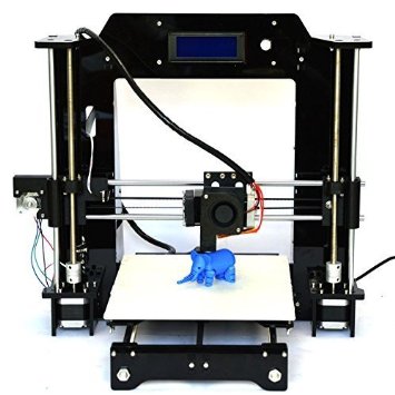 HICTOP Prusa I3 3D Printer Parts Kits Desktop Acrylic Frame Personal 3D Printer DIY High Accuracy CNC Self-assembly Tridimensional 270*210*195mm Printing size [3DP-03] (Black) Work with PLA and ABS