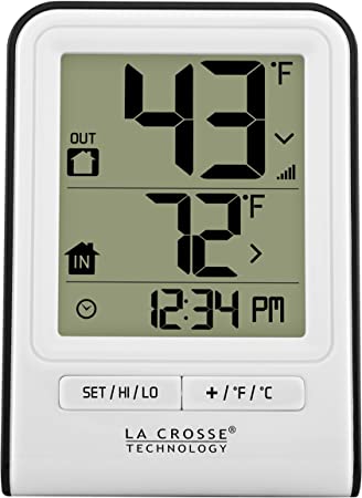 La Crosse Technology 308-1409WT-CBP Wireless Temperature Station, White