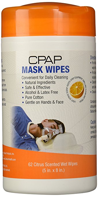 Contour Products CPAP Mask Wipes, Citrus Scent, 62 Wipes