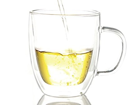 Sirius Large Double Wall Glass Tea Cup Mug - 16oz / 500ml (1)