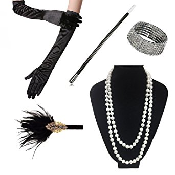 iLoveCos 1920s Accessories Roaring 20’s Flapper Costume for Women Headband