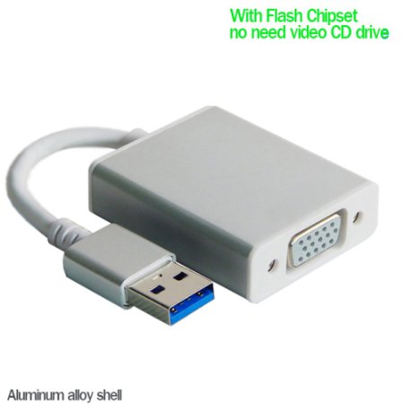 Belinda® USB 3.0 to VGA Adapter Converter with Aluminium Case for Pc Laptop Win7 Win8