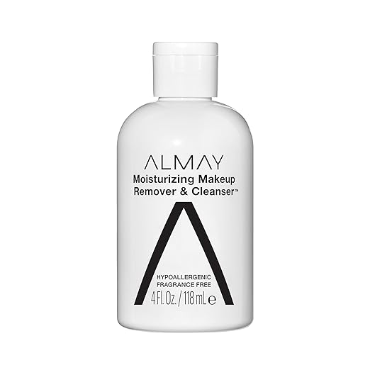 Almay Hypoallergenic Makeup Remover, Dermatologist Tested and Fragrance-Free, Hydrating & Cleanser, Removes Regular and Longwear Makeup, 1 Pack, 4 fl oz.