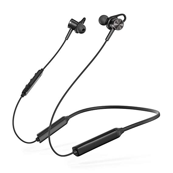 TaoTronics Active Noise Cancelling Neckband Bluetooth Headphones ANC Bluetooth 5.0 Wireless Headphones with Built-in Magnets IPX5 Splashproof 16 Hour Playtime & CVC 8.0 Noise Cancelling MEMS Mic