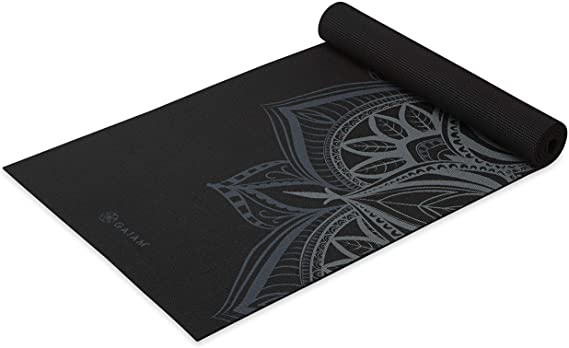 Gaiam Yoga Mat - Premium 5mm Print Thick Non Slip Exercise & Fitness Mat for All Types of Yoga, Pilates & Floor Workouts (68" x 24" x 5mm)
