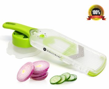 Maestoware Handheld Adjustable Mandoline V-Blade V-Slicer - Kitchen Gadgets and Cutlery Accessories for Vegetable Slicer Fruit Slicer and Onion Cutter