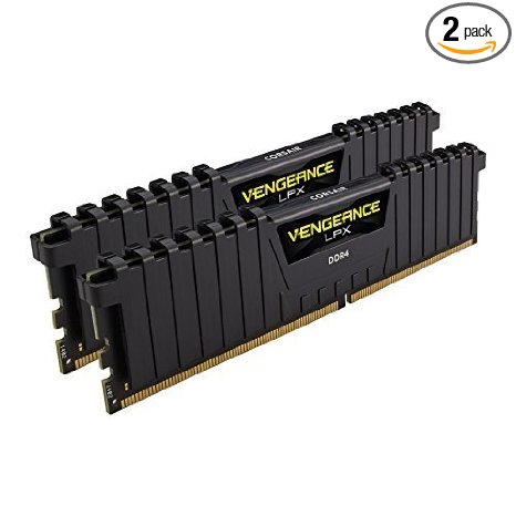 Corsair Vengeance LPX 8GB (2x4GB) DDR4 DRAM 2400MHz (PC4 19200) C16 Memory Kit - Black