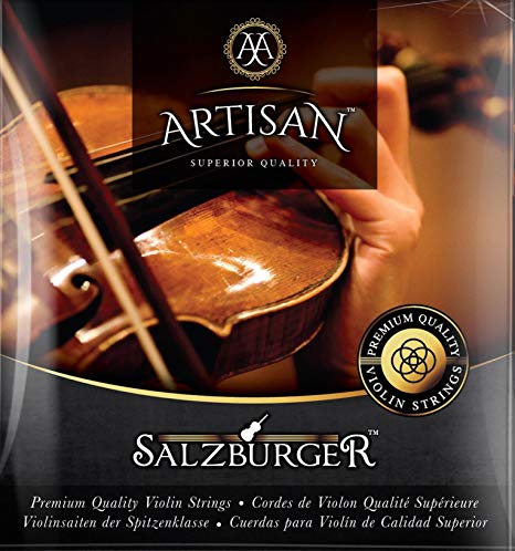 Artisan Violin Strings for 4 4 & 3 4 Size. Full Violin String Set G D A E. Ball End. 100% satisfaction guaranteed! Warmest Tones and Unmatched Durability. Flat Wound E String for Perfectly Smooth Surface, Best for Eliminating Finger Noise
