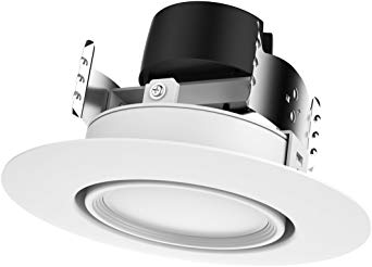 (8-Pack) Satco S9465 9WLED/DIR/4/40'/40K/120V 4" - 45W Equal - Gimbal Dimmable LED Recessed 40° Directional Downlight Retrofit (4000K)