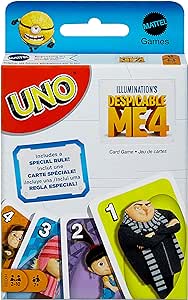 Mattel Games UNO Despicable Me 4 Card Game for Kids, Adults & Family with Deck Inspired by The Movie