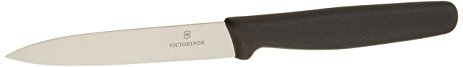 Victorinox Cutlery 4-Inch Utility Knife, Black Polypropylene Handle