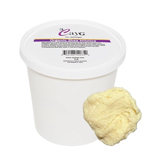 3CAYG 1LB Shea Nilotica | East African Shea Butter| Creamy Smooth Whole Body Moisturizer