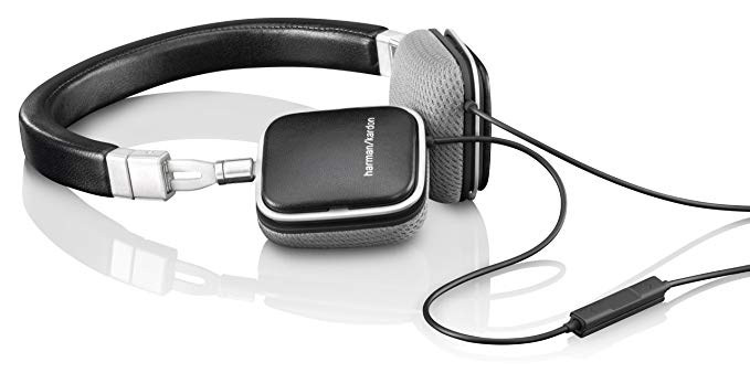 Harman Kardon SOHOi BLK Premium Lie Flat-On Ear Mini Headphones with iOS Remote (Black)