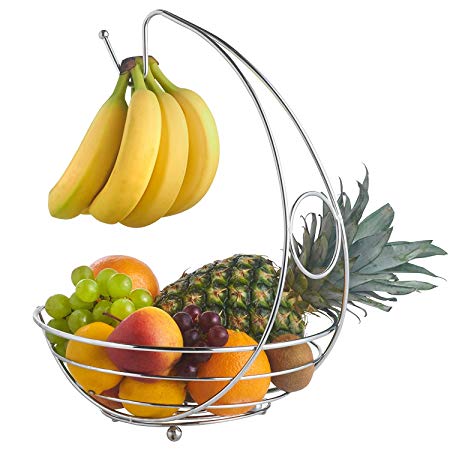 Fruit Bowl Holder with Banana Hanger Hook