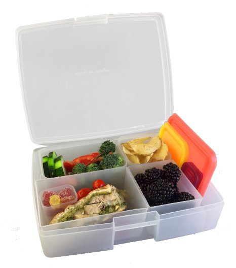 Bentology - Leak-proof Bento Lunch Box with 5 Removable Containers - Fruit  Multicolor