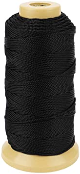 328 Feet Twisted Nylon Line Twine String Cord for Gardening Marking DIY Projects Crafting Masonry (1.5mm-328 feet, Black)
