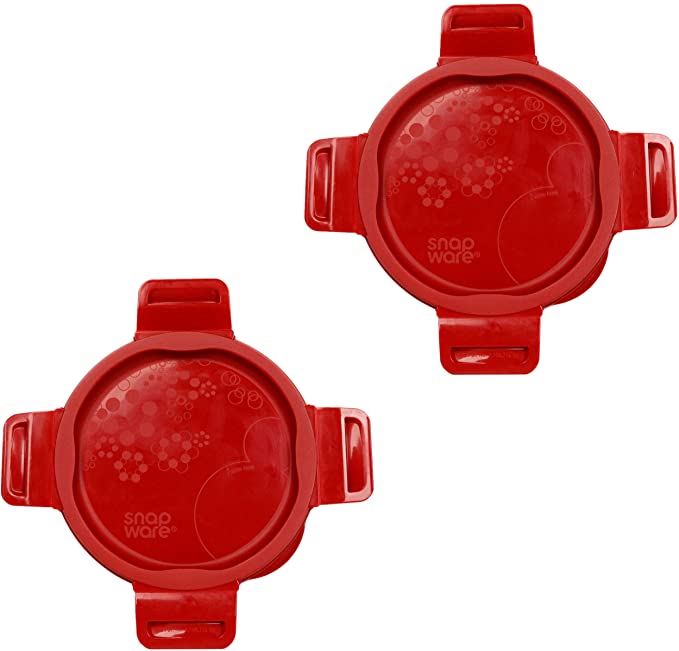 Snapware 7201R-PC 4 Cup Poppy Red Total Solutions Replacement Lids - 2 Pack