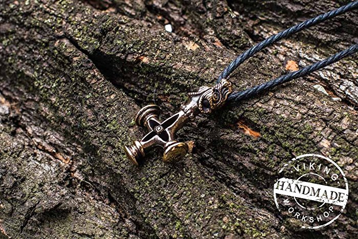 Thor's Hammer Mjolnir Pendant Viking Amulet Bronze Necklace Scandinavian Pendant Norse Jewelry