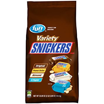SNICKERS Variety Mix Fun Size Chocolate Candy Bars 35.09-Ounce Bag