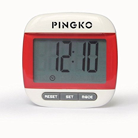 PINGKO Portable LCD Digital Multi Pedometer Calorie Counter Walking Step Distance Pedometer with Clock