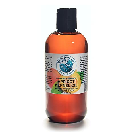 Apricot Kernel Oil 8 oz 100% Pure Cold-pressed Unrefined Organic - Bella Terra Oils