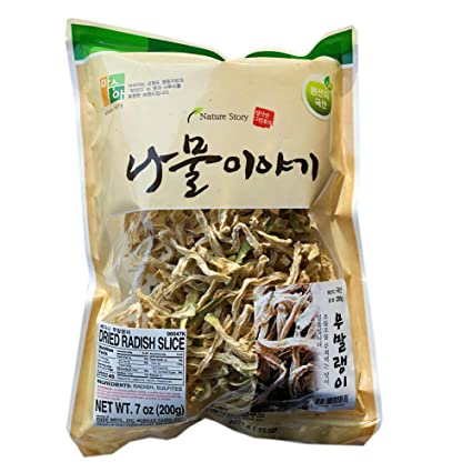 Korean Dried Radish Slice, 7.05 oz Bethany Daikon Strips 무말랭이