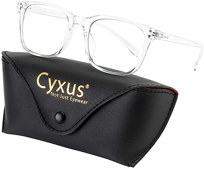 Cyxus Blue Light Blocking Glasses Square Computer Eyewear Clear Lens Eyeglasses Frame