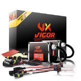 Vigor 9006  HB4 Xenon Hid Conversion Kit  5k 5000k Oem White Color   Premium Slim Ballasts Built in Ignitor Two Bulbs Two Ballasts All Bulbs Sizes Colors Hids light Kits