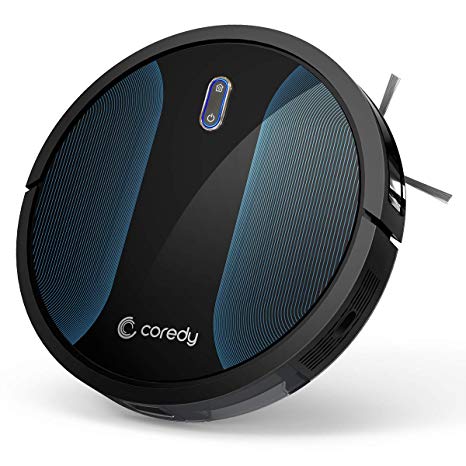 Coredy Robot Vacuum Cleaner - 1400Pa Max Suction, 2.7in Thin, Super Quiet, Auto Charge Robotic Vacuum, Pet Hair Care, Cleaning Robot with Anti-Drop & Collision Sensor, Works on Hard Floor to Carpet