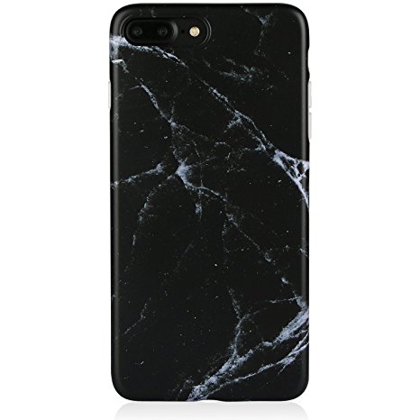 Marble iPhone 7/8 Plus Case Black for Men,DICHEER Ultra-Thin Anti-scratch Protective Case,Flexible Smooth IMD TPU Soft Case Rubber Silicone Skin Cover for iPhone 7 Plus or iPhone 8 Plus 5.5"