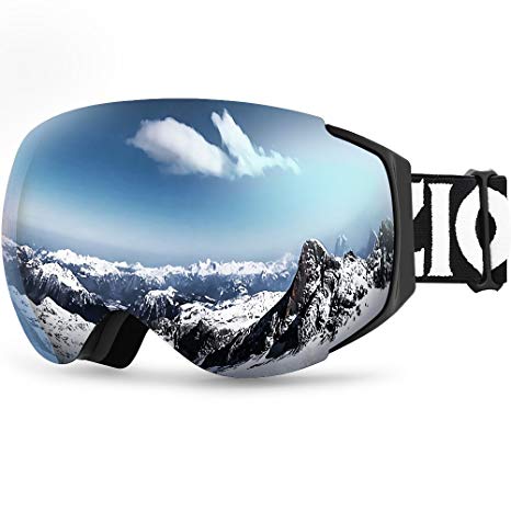 ZIONOR X10 Ski Snowboard Snow Goggles OTG for Men Women Youth Anti-Fog UV Protection Helmet Compatible
