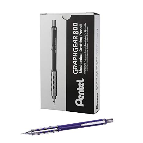 Pentel GraphGear 800 Mechanical Drafting Pencil (0.7mm), Blue barrel, 12 pack (PG807C)