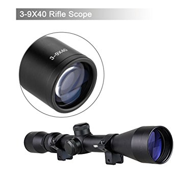 Excelvan 3-9x40 Rifle Scope Hunting Scope Mount Gun Scope for Sports Performing Hiking Hunting