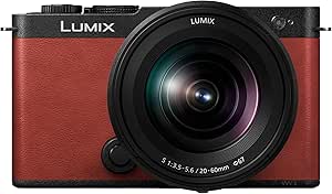 LUMIX S9 Full Frame Camera with 20-60mm F3.5-5.6 L Mount Lens, Compact Mirrorless Camera for Content Creators with Real Time LUT, Open Gate and Easy Sharing of Photos & Video - DC-S9KR (Red)