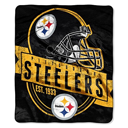 NFL Grand Stand 50-inch by 60-inch Plush Raschel Throw