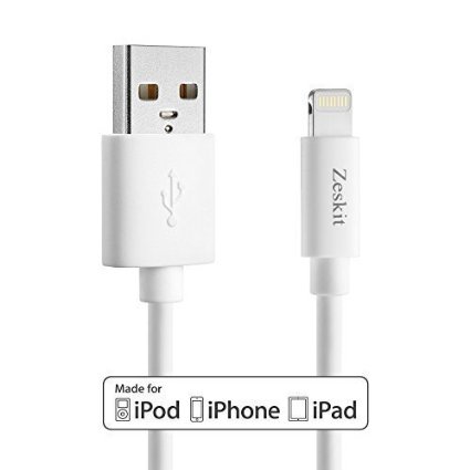 Zeskit Lightning to USB Cable (10ft / 3m) - Apple MFi Certified for iPhone iPad iPod with Lightning Connector