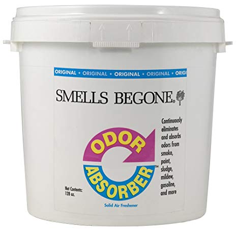 Smells Begone Odor Absorber Gel - Air Freshener & Odor Eliminator for Homes, Natural Disasters, Garages & Commercial Buildings - Industrial Size & Strength - Non-Toxic - Original Scent (1 Gallon)