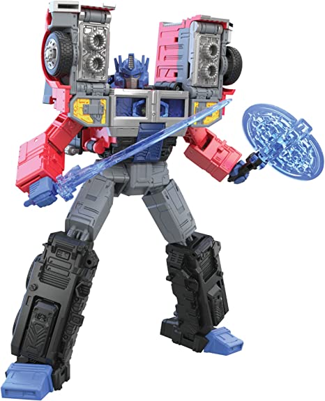 Transformers Toys Generations Legacy Series Leader G2 Universe Laser Optimus Prime Action Figure - Kids Ages 8 and Up, 7-inch