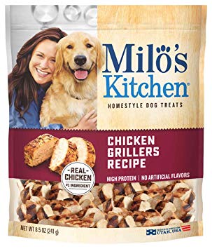Milo'S Kitchen Chicken Grillers Recipe With Natural Smoke Flavor Dog Treats, 8.5 Oz.