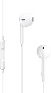 Apple EarPods Headphones with 3.5mm Plug, Wired Ear Buds with Built-in Remote to Control Music, Phone Calls, and Volume