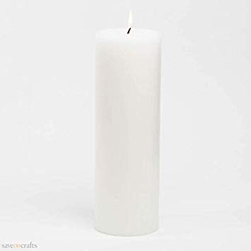4" x 12" White Pillar Candle- Wedding Event and Home Decor