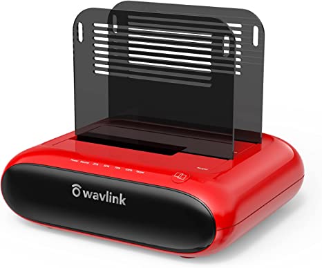 WAVLINK USB3.0 to SATA I/II/III Dual Bay External Hard Drive Docking Station for 2.5/3.5in HDD, SSD with Offline Clone Function/Auto-Sleep Supports UASP SATA 5Gbps[ 2x16TB Support]
