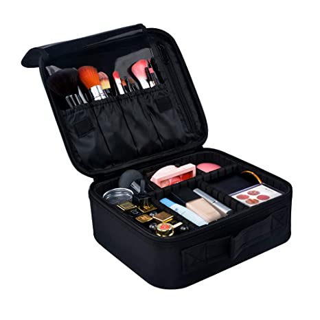 Travel Makeup Bag Cosmetic Case Multifunction Toiletry Storage With Adjustable Dividers