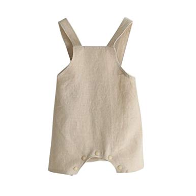 ESHOO Baby Boys Girls Cotton Linen Romper Jumpsuit Pants Overall One Piece