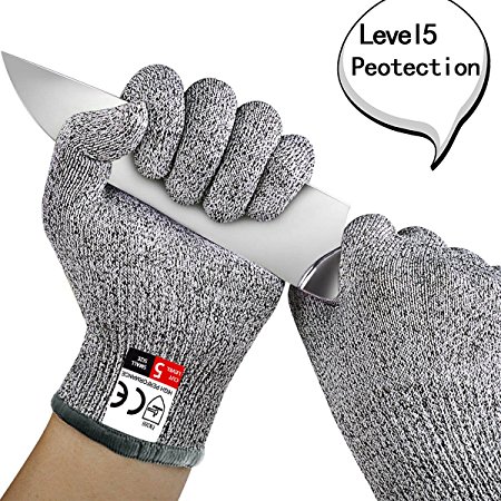 Cut Resistant Gloves - High Performance Level 5 Protection, Food Grade EN388 Certified , Kitchen Glove for Cutting and Slicing.Free Ebook Included!